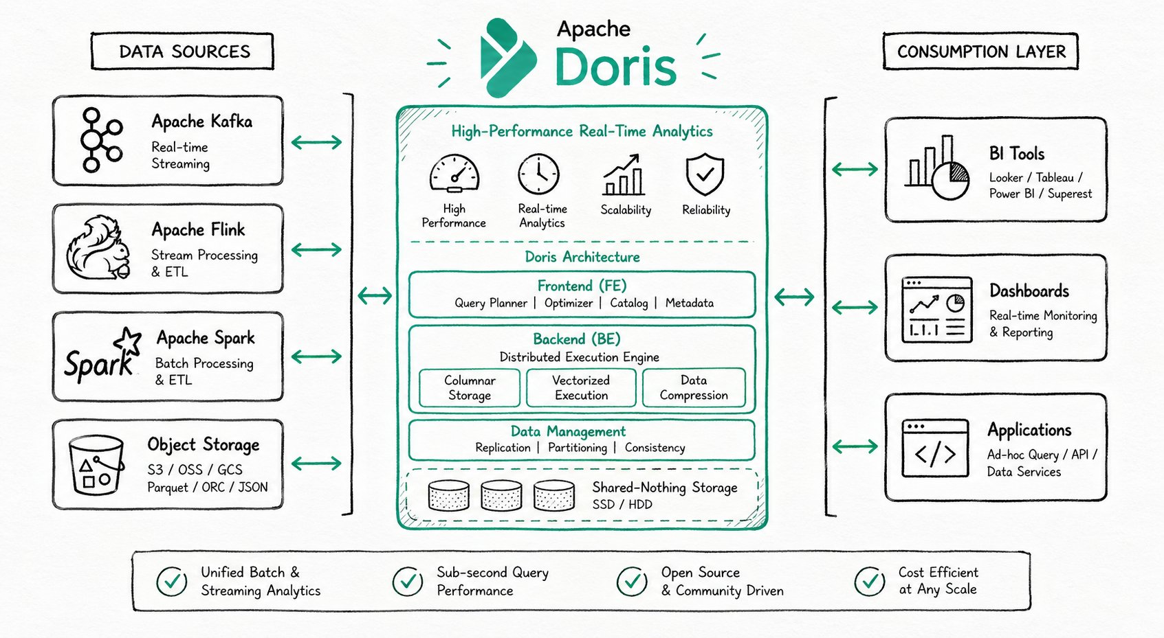 Apache Doris product overview diagram