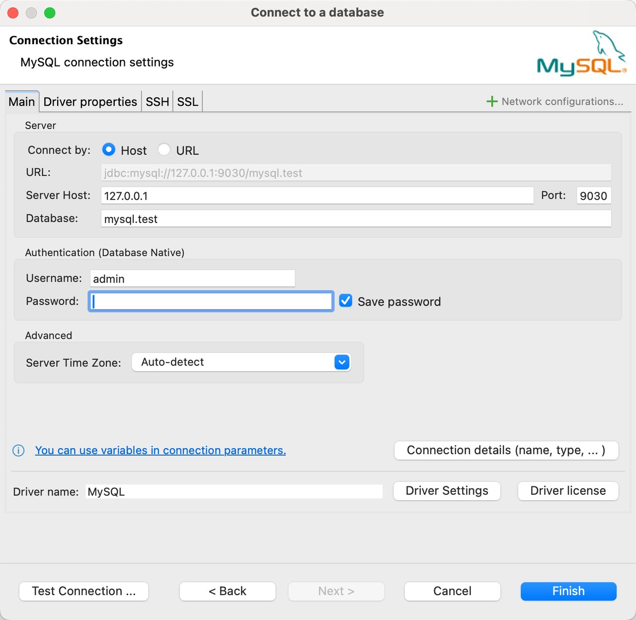 Connect to an external catalog with the MySQL driver
