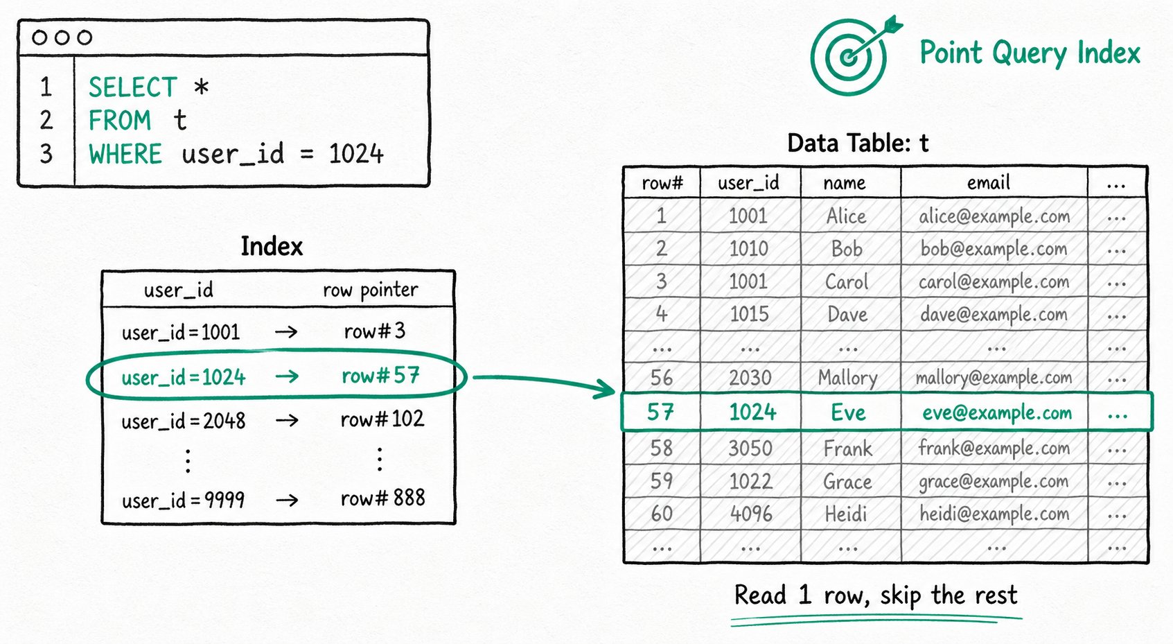 Point Query Index