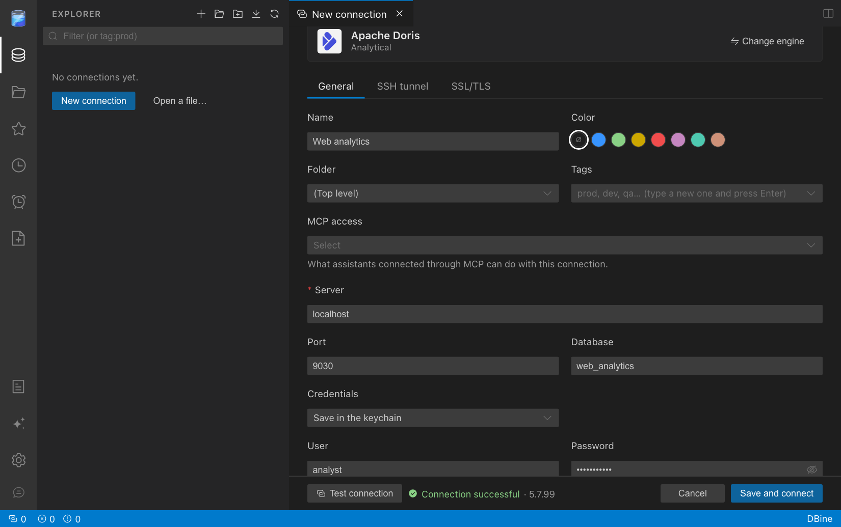 Configure the connection