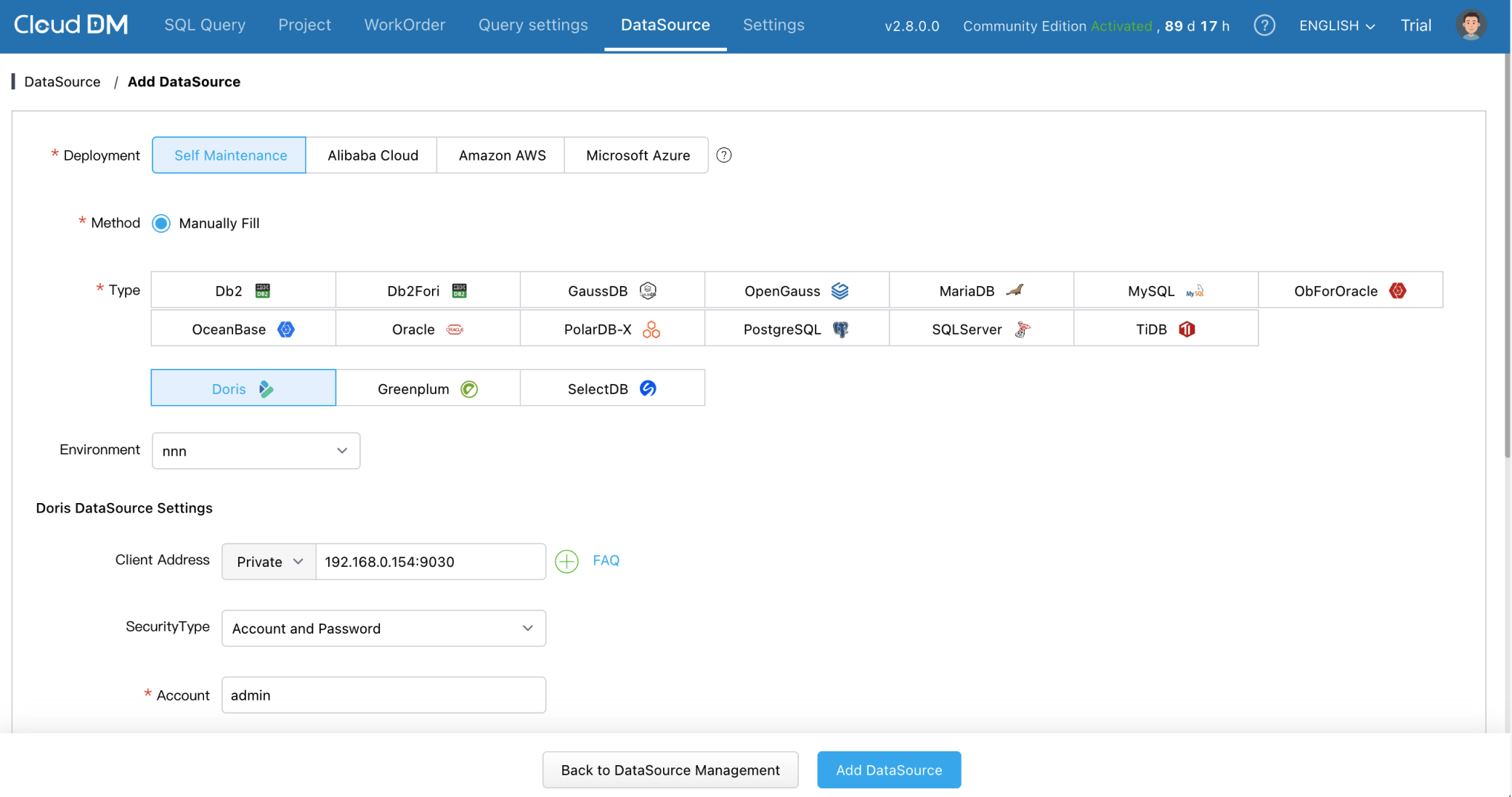 add datasource