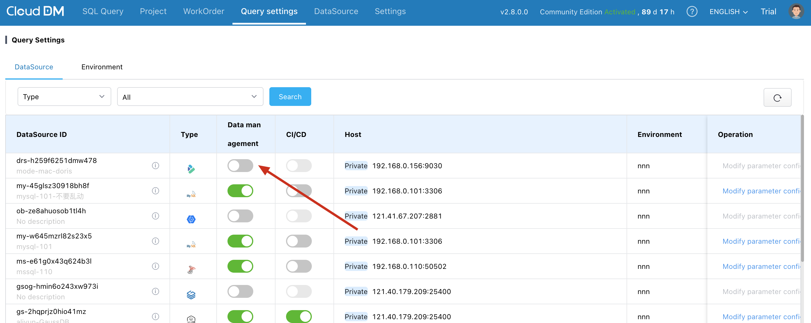 enable data manage