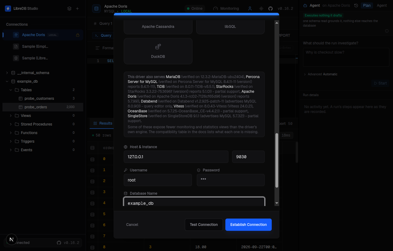 Configure the connection