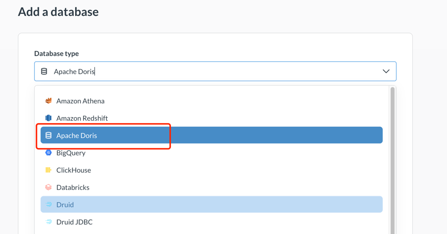 Select Apache Doris